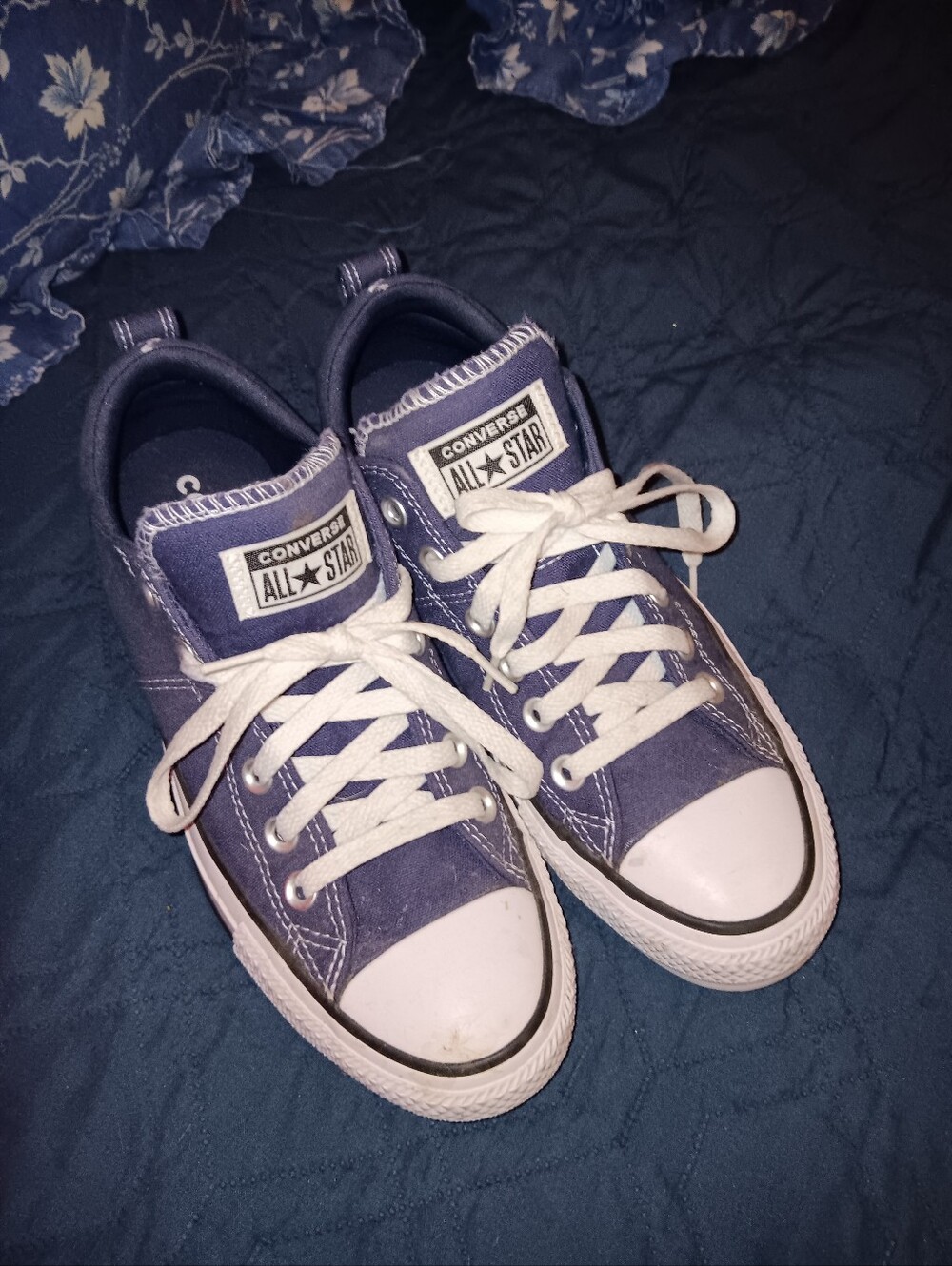 Converse Mid-Top Purple/Blue Sneakers - Women's Size 8